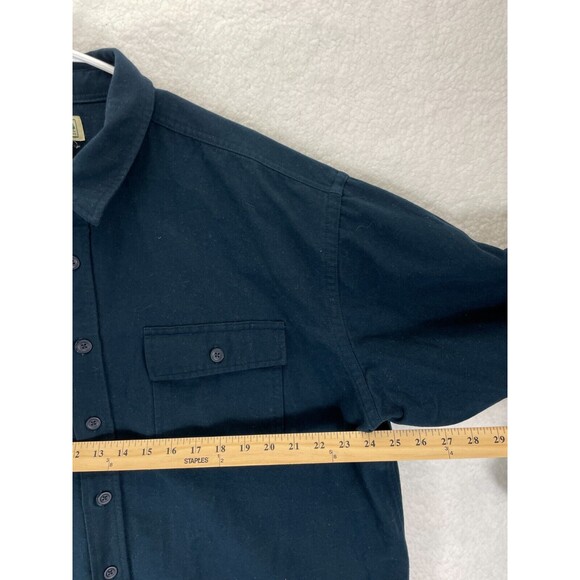 Vintage L.L.Bean Flannel Shirt Men’s Size XXL Blue Plaid Button Down Cotton - Picture 3 of 7